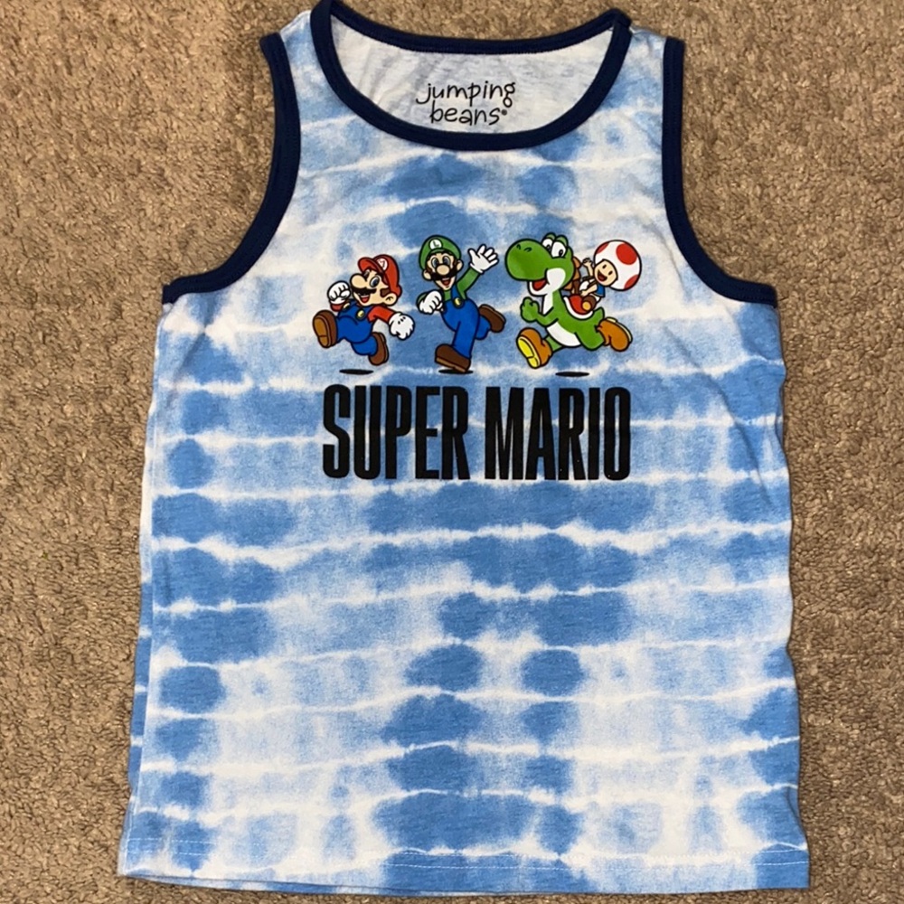 Jumping Beans Super Mario Blue Tank Top